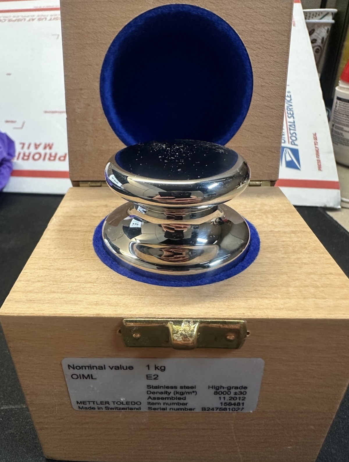 Mettler Toledo 1kg OIML E2 Calibration Weight w/ Original Case