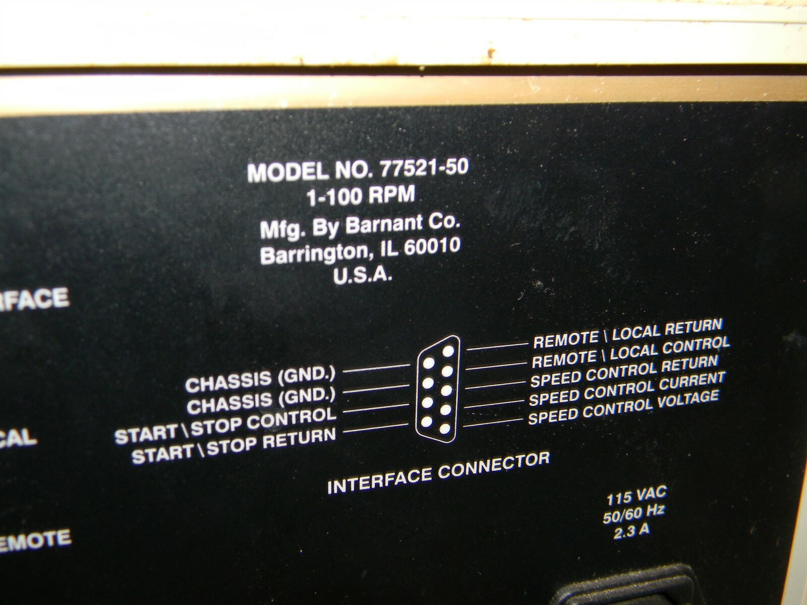Masterflex Console Drive 77521-50, 1-100 RPM, Noisy Motor / Gearbox, No Head