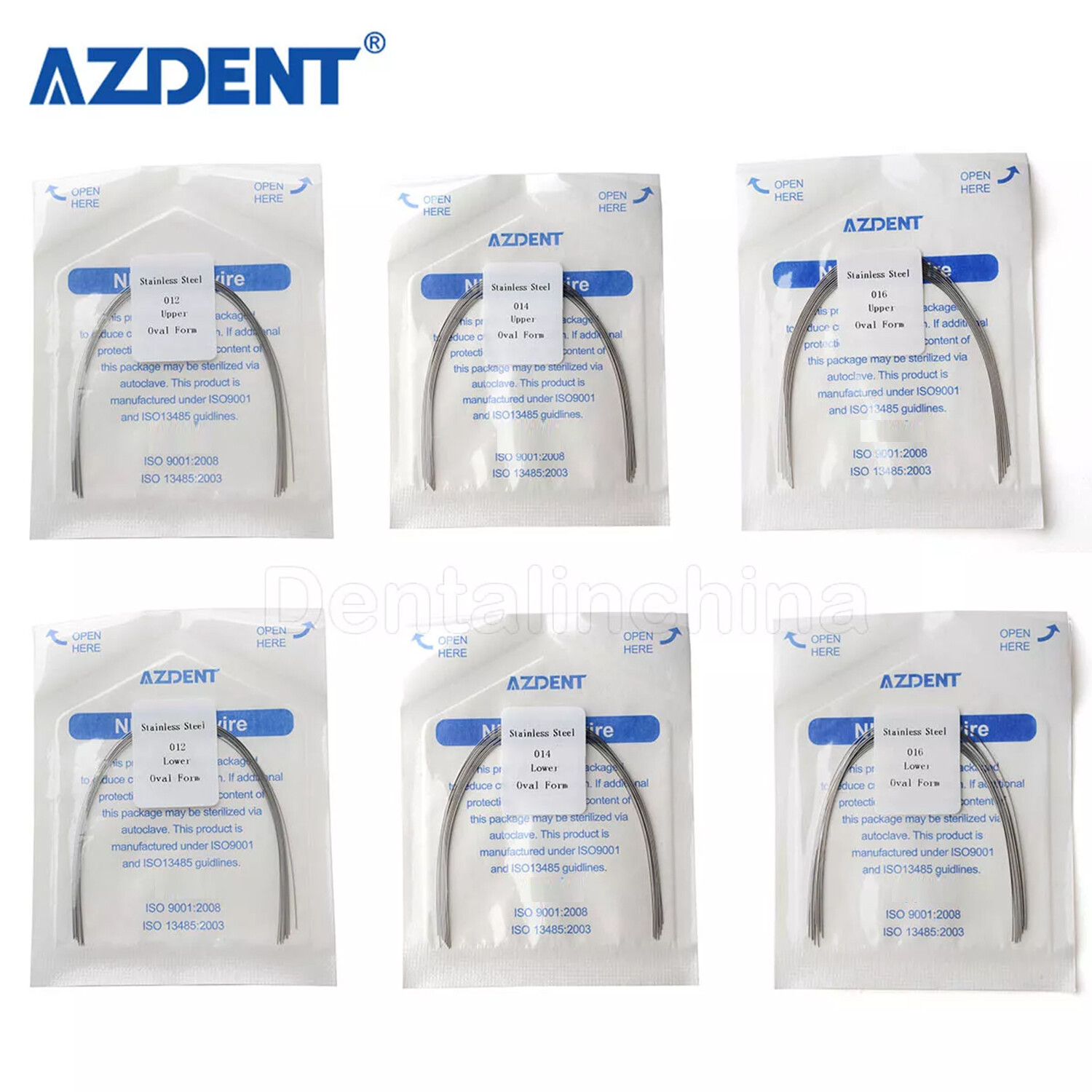 AZDENT Dental Orthodontic Round Arch Wire Oval Form Oval Round Stainless Steel