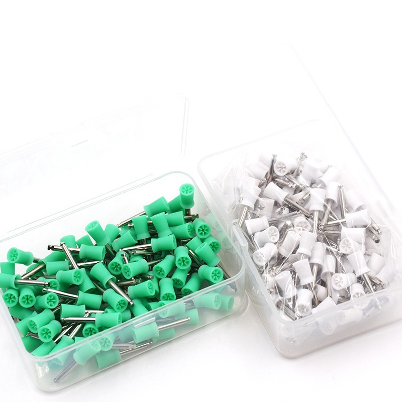 1-10Box Dental Rubber Latch Tooth Prophy Polisher Polishing Cup Brush 4/6 Webbed
