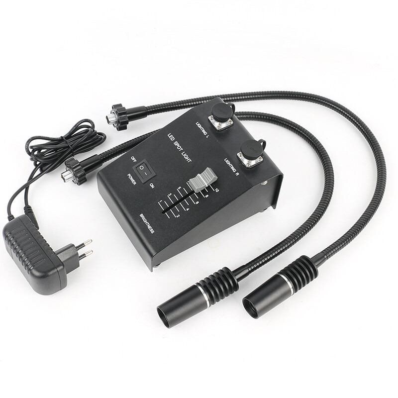 3 in 1 6W 6500K Industry Microscope LED Gooseneck Spot Light Illuminator Lamp