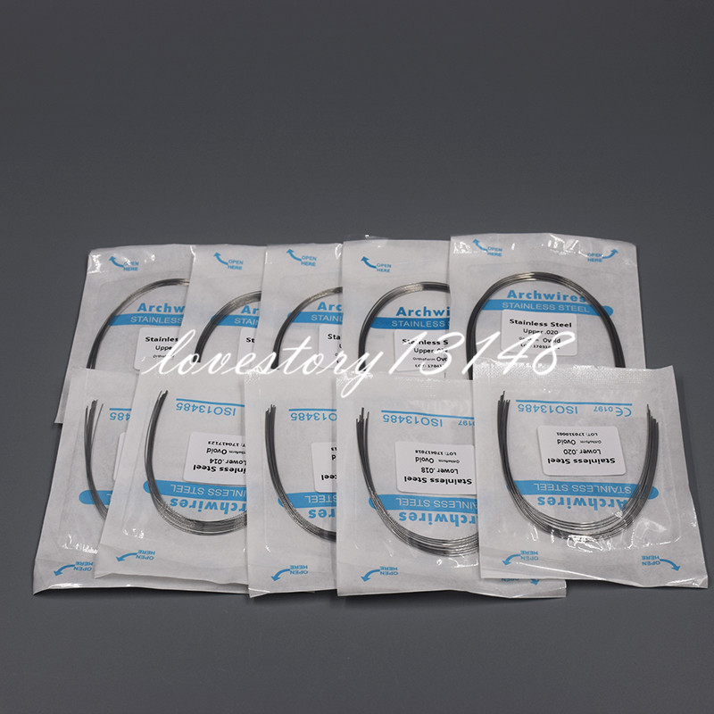 1 Pack Dental Orthodontic Arch Wire Ovoid/Nature/Square Stainless Steel (Round)