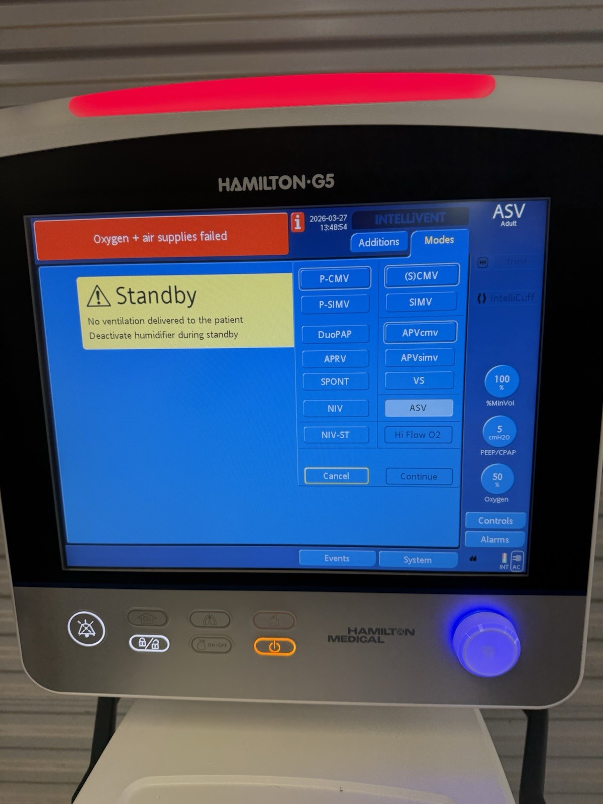 Hamilton G5 Ventilator YEAR 2020 2021 Extremely Low Hours