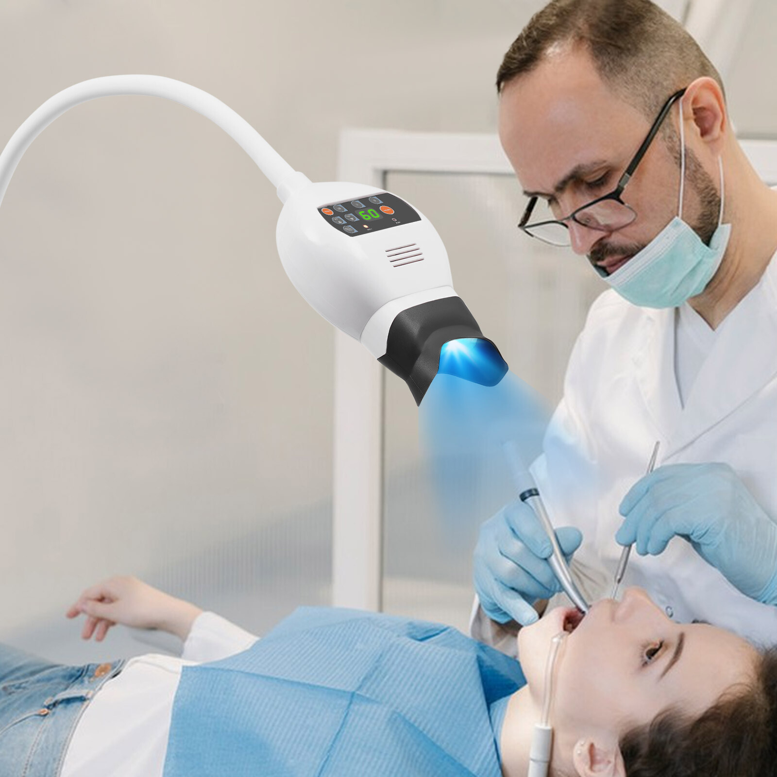 Modern Dental Teeth LED Whitening Light Lamp Teeth Whitening Machine White 300w