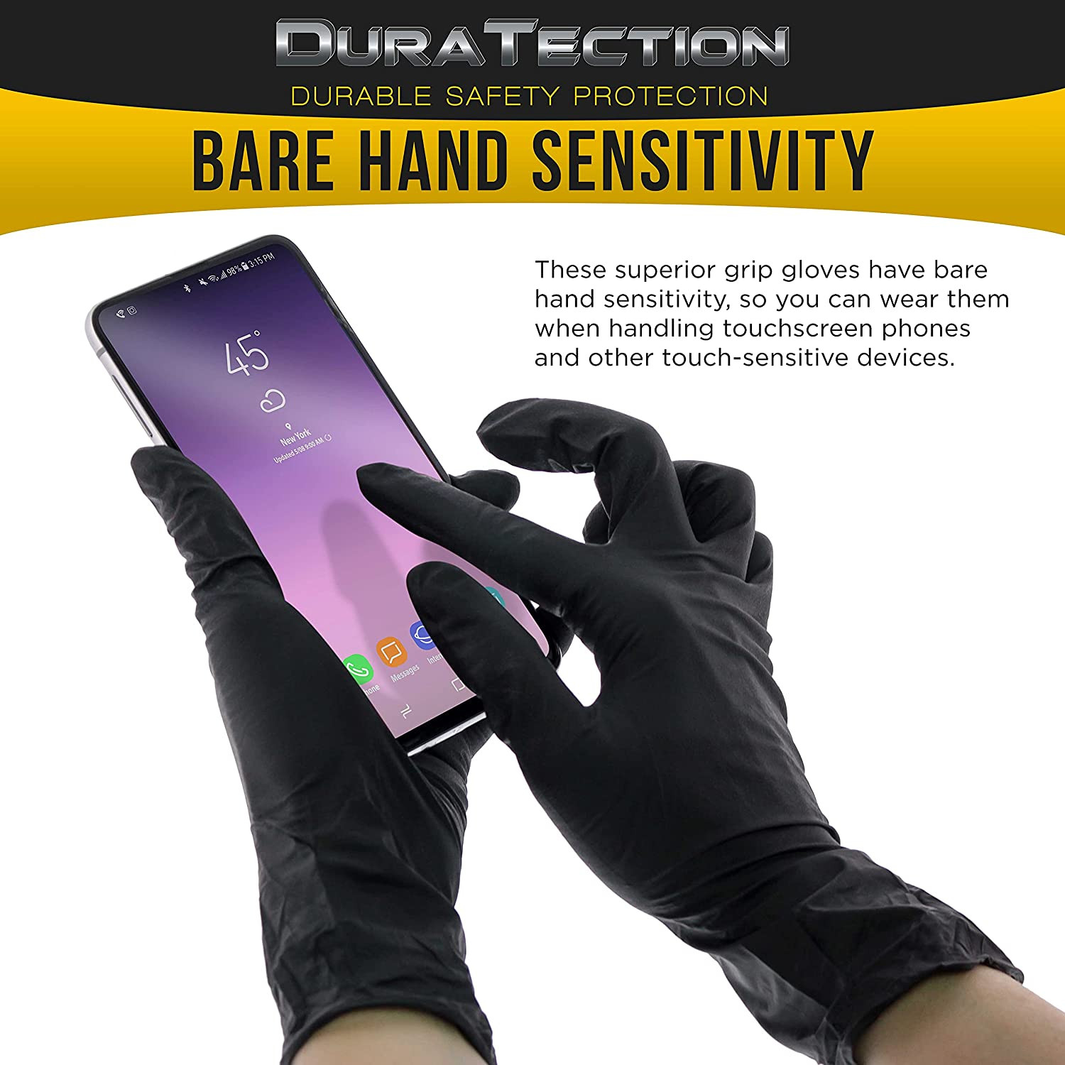 HD Black Nitrile Disposable Gloves, Box of 100, Size X-Large, 6 Mil – Latex Free