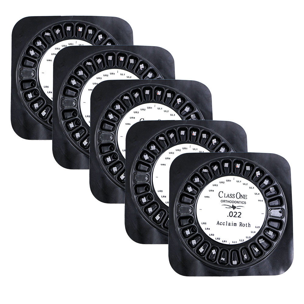 10 Kits Dental Class I Ceramic Bracket Roth 0.22 with 345 Hooks