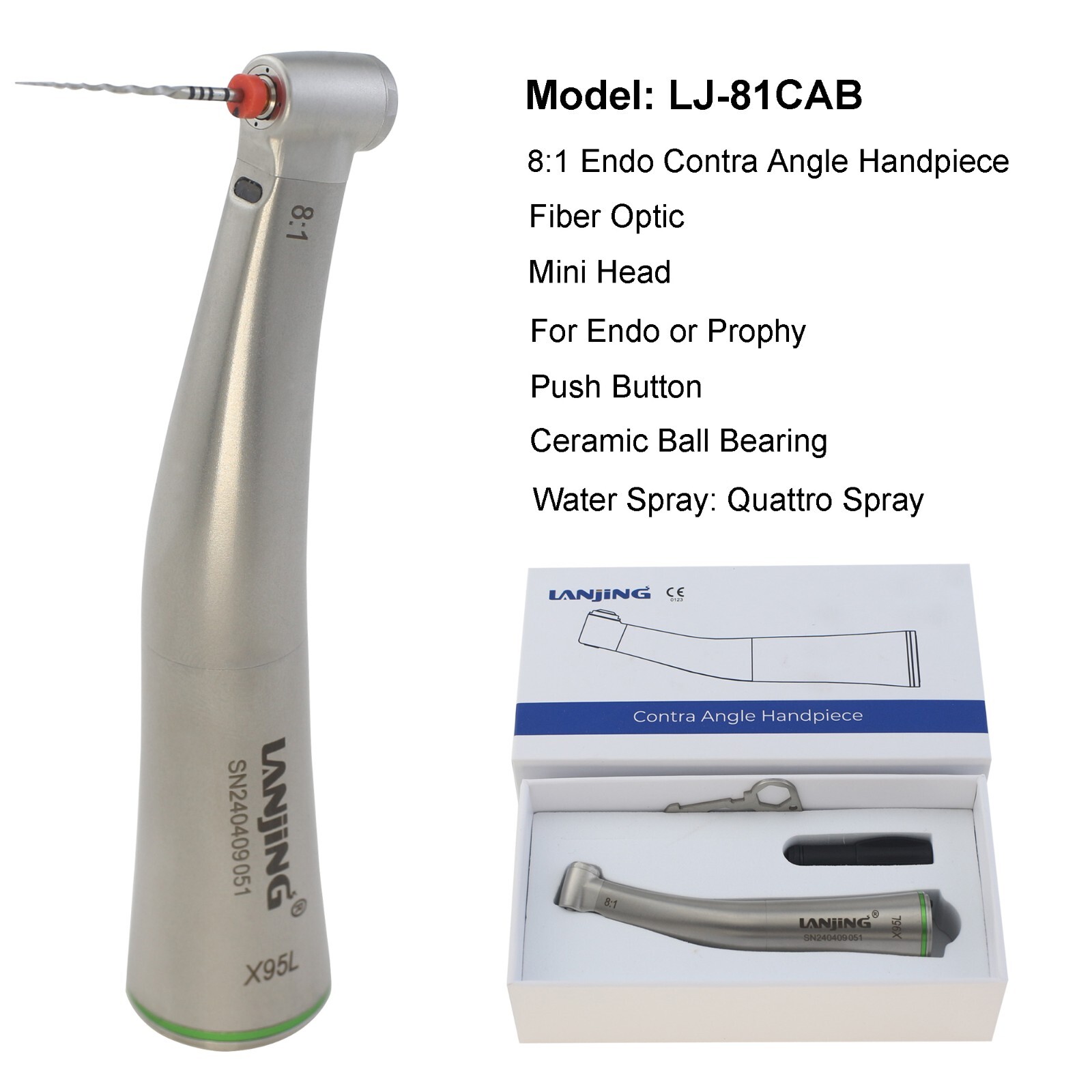 COXO Dental Endo Handpiece 6:1 8:1 10:1 Contra Angle Endodontic NSK Dentsply M4