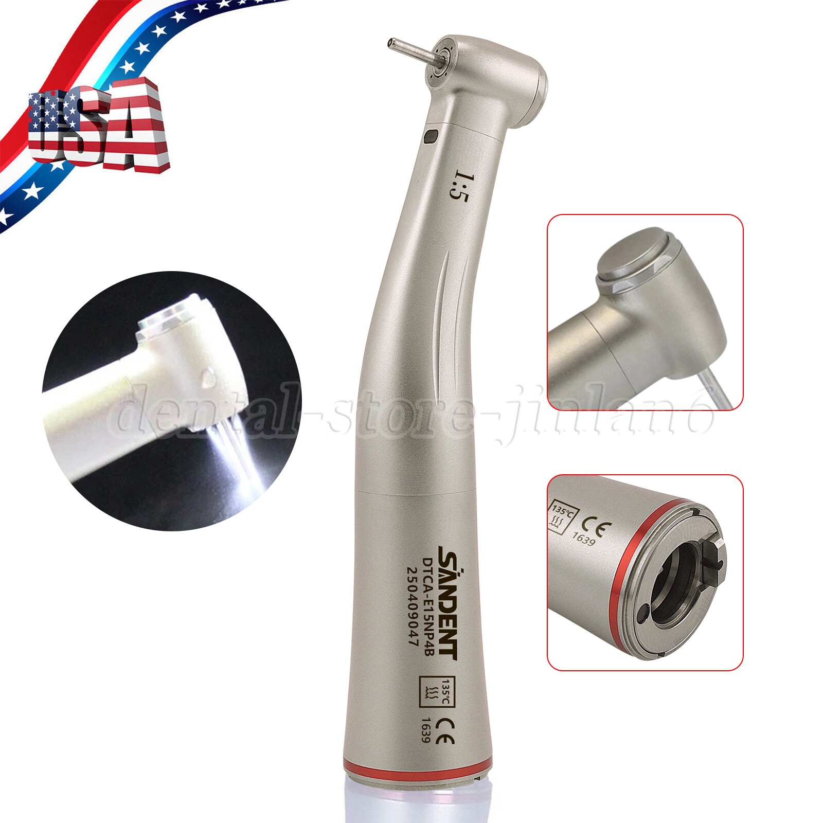Woodpecker Style 1:5 High Speed Handpiece for MT2 MT3 Dental Electric Motor