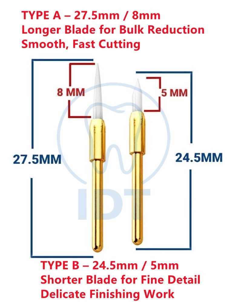 Ceramic Soft Tissue Trimming Bur Set 2 Pcs Dental Gum Contouring Finishing High