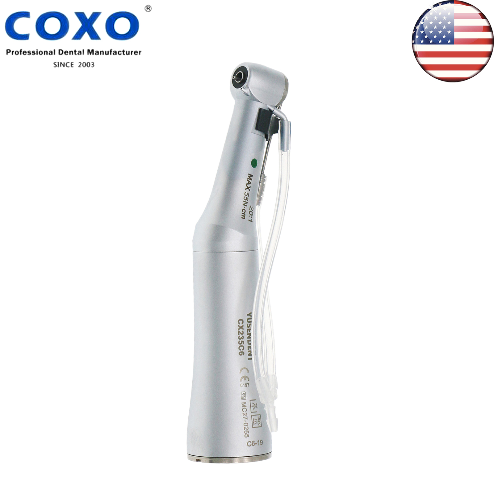 US COXO Dental Implant Surgery Low Speed Handpiece 20:1 Contra Angle CX235 C6-19