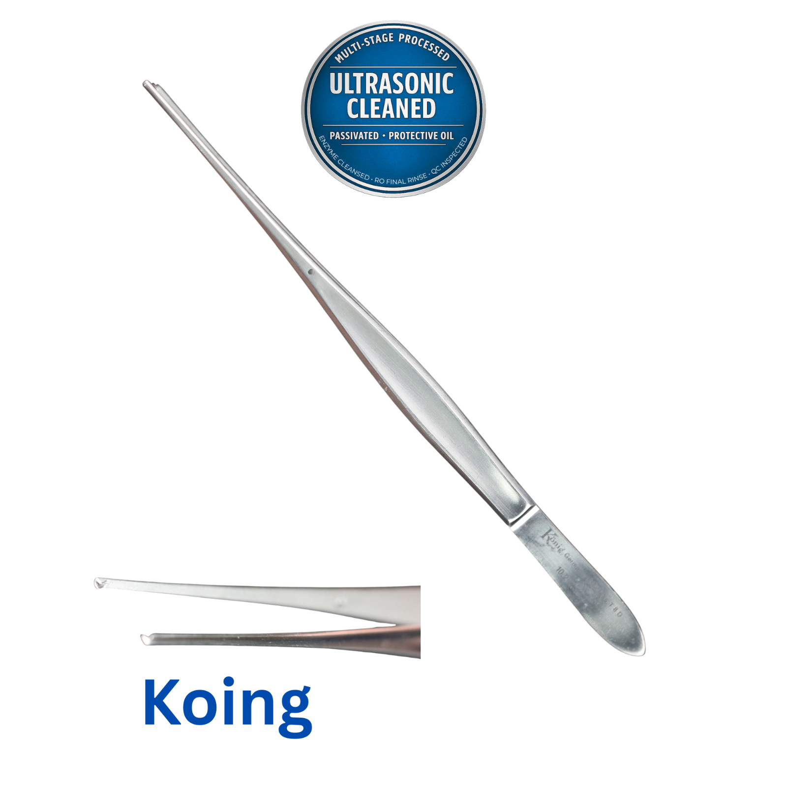 Konig 10.230.17 Cushing Tissue Forceps, 1×2 Teeth, STR, 7″ – Ultrasonic Cleaned
