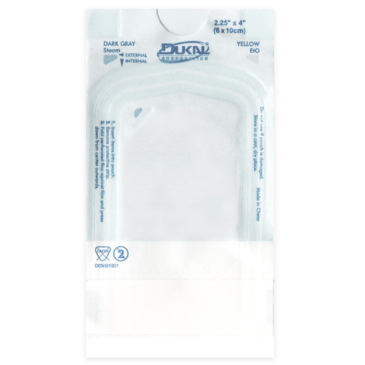 Dukal Self-Sealing Autoclave Sterilization Pouches, 2.25″ x 4″ – Box of 200