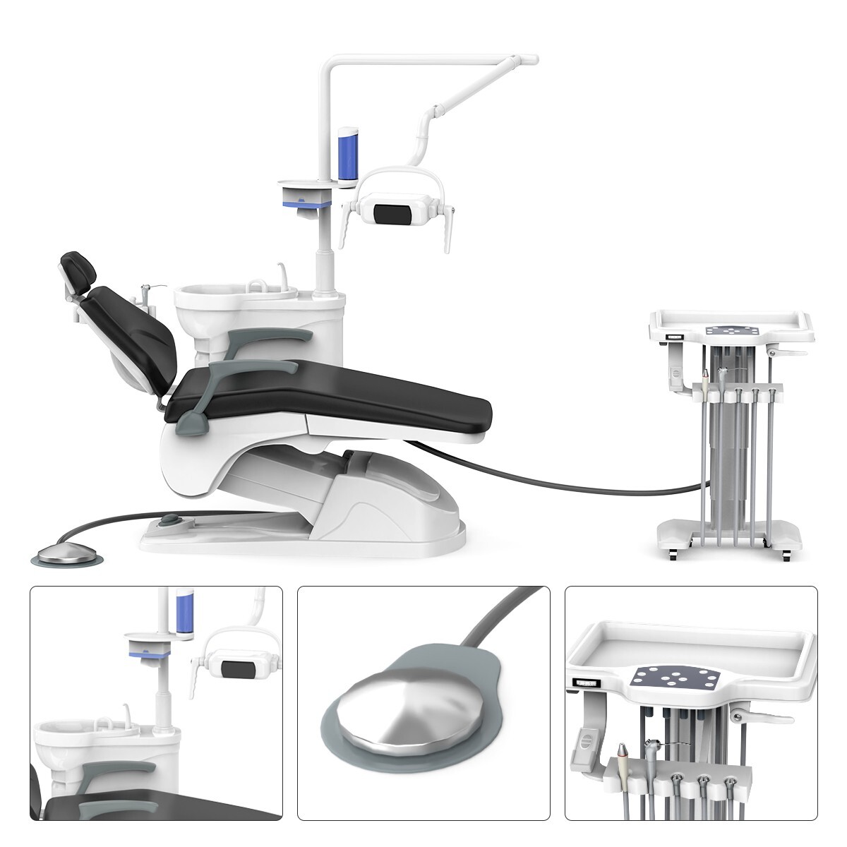 Dental Unit Chair Integral Computer Controlled DC / Mobile Delivery Unit 4 Hole