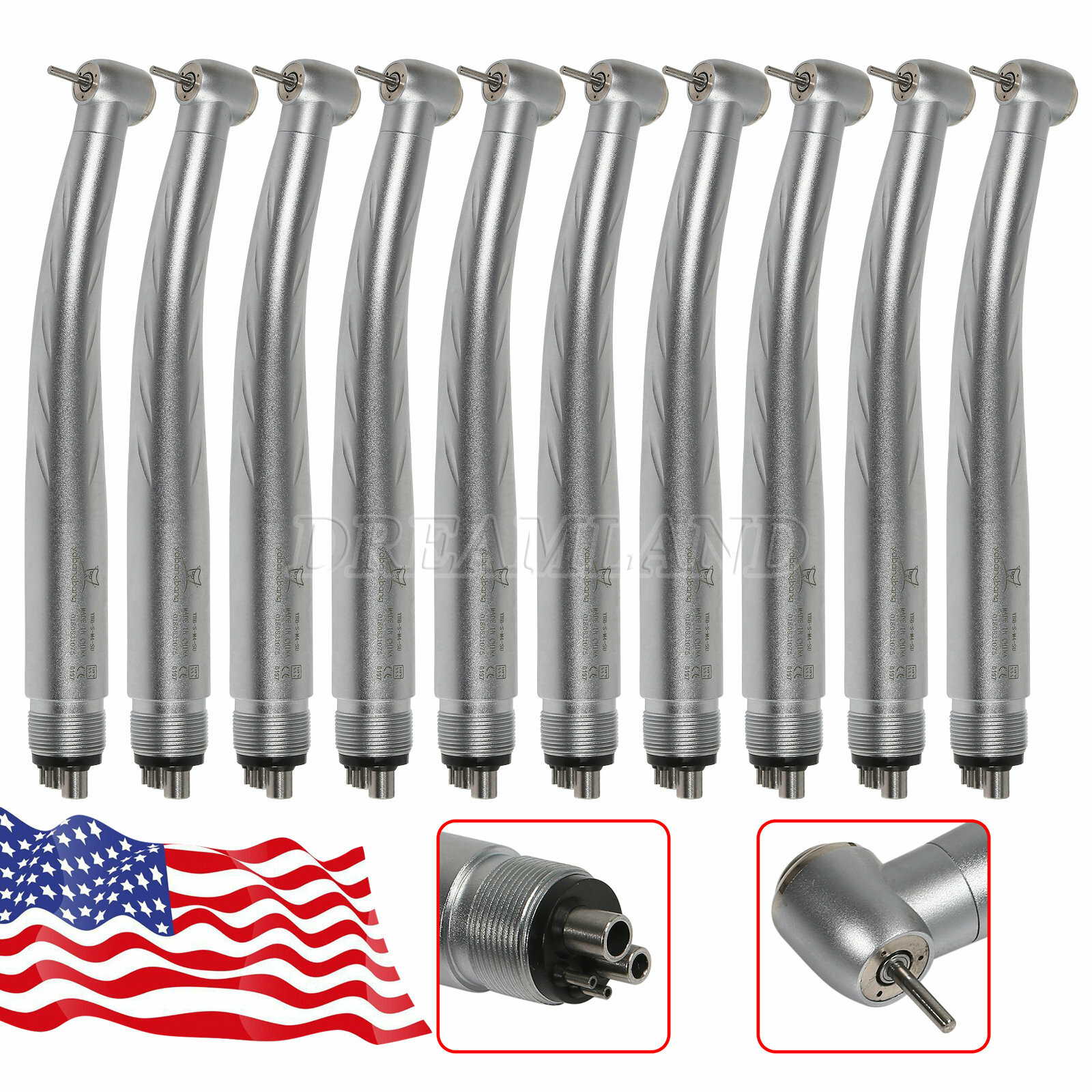Yabang 3 Way Spray Dental High Speed Handpiece 4-Hole Turbine Fit NSK Pana