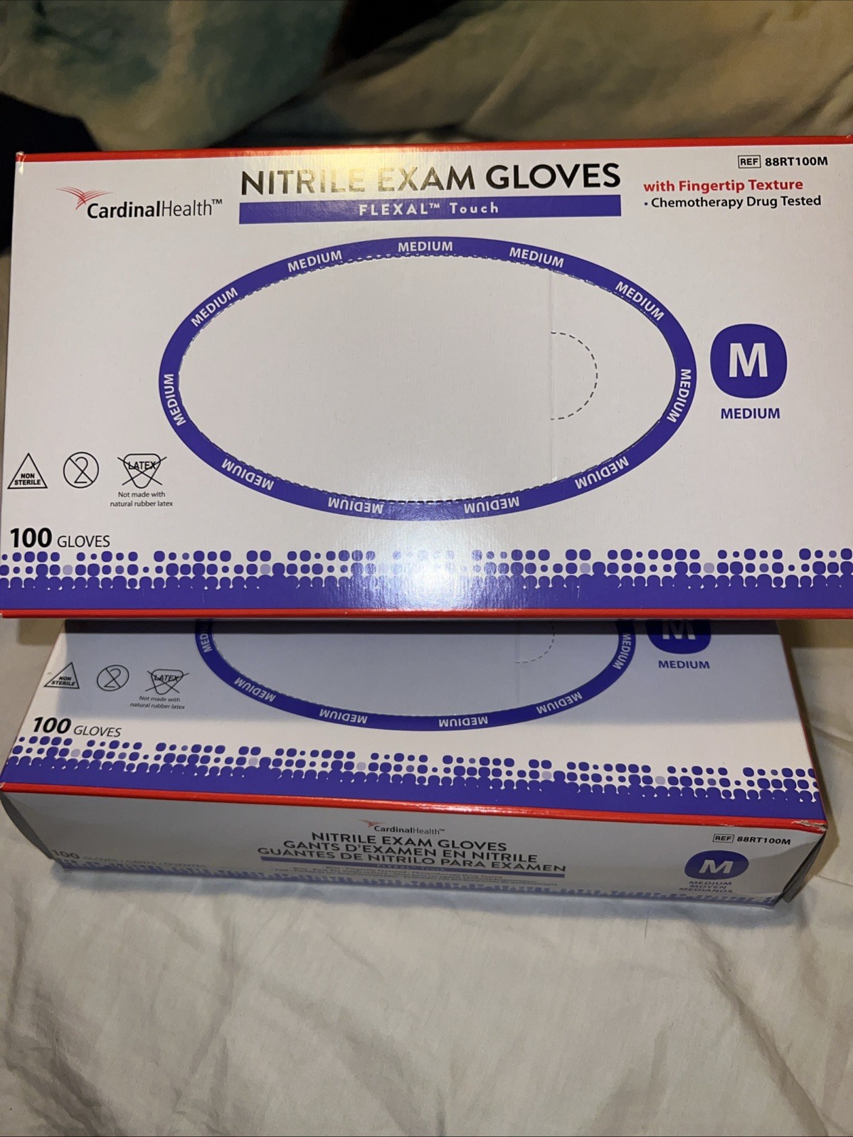 Cardinal Health Flexal Touch Nitrile Exam Gloves Medium Powder-Free Chemotherapy