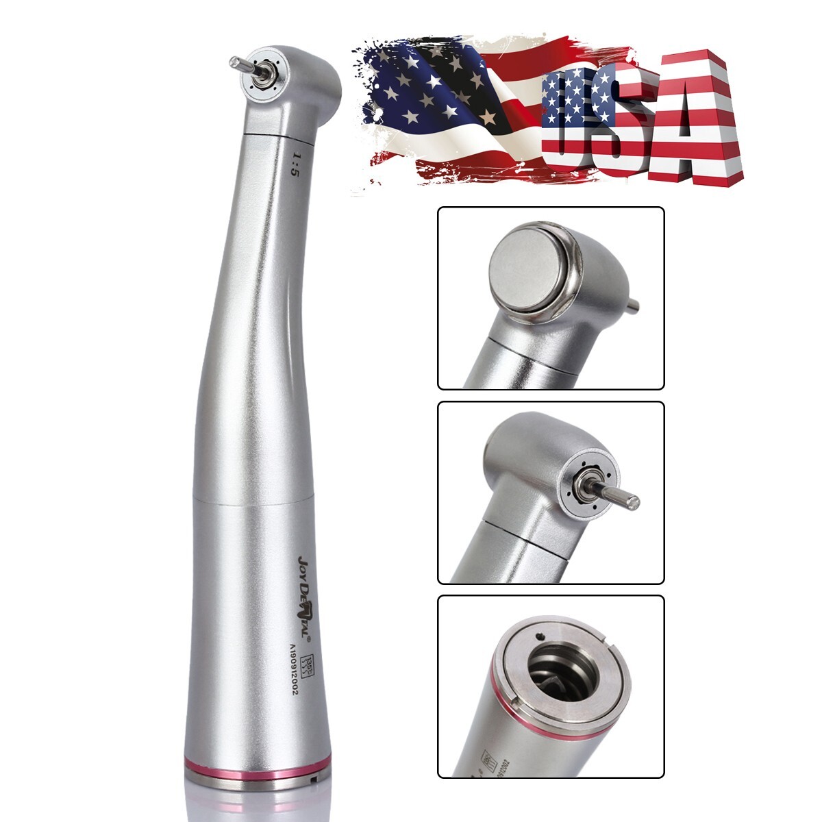 Dental 1:5 Increasing Contra Angle Handpiece E-type Internal 4 Water Spray Style