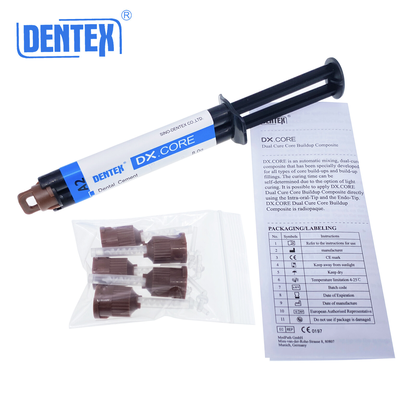 Dentex Dental Dual Cure Flowable Composite Resin Refill Core Build Up DX.CORE