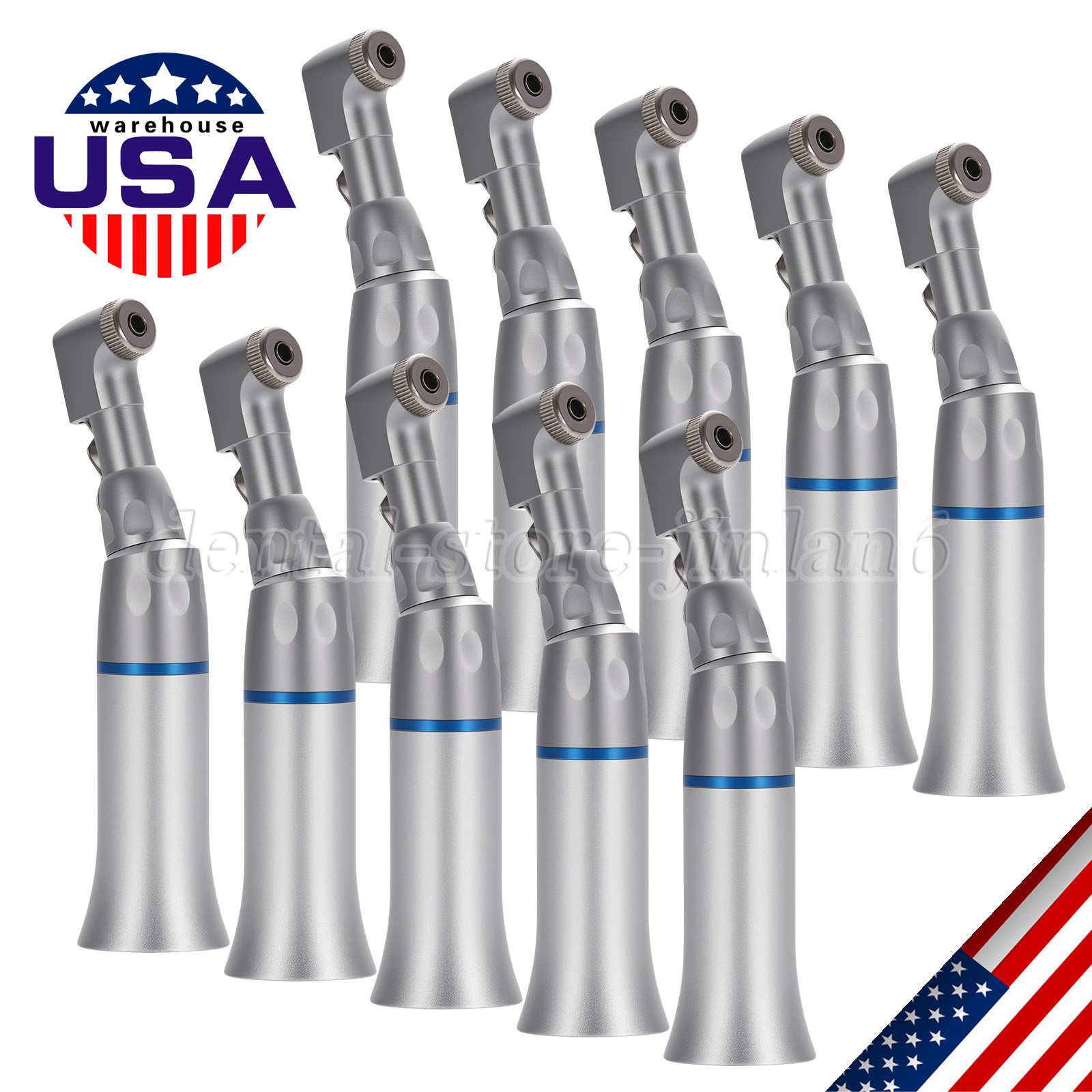 10 ASkeadnt Dental Slow Low Speed Handpiece Contra Angle Latch Burs EX203C