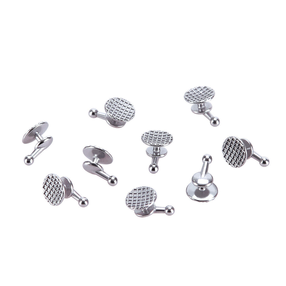 10 Pcs/Pack Dental Orthodontic MIM Bondable Lingual Buttons with Hook Round Base