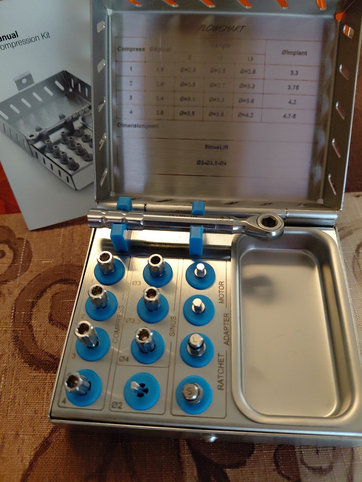 DENTAL BONE COMPRESSION IMPLANT TOOLS KIT, SINUS LIFT,13 UNITS-Nº2