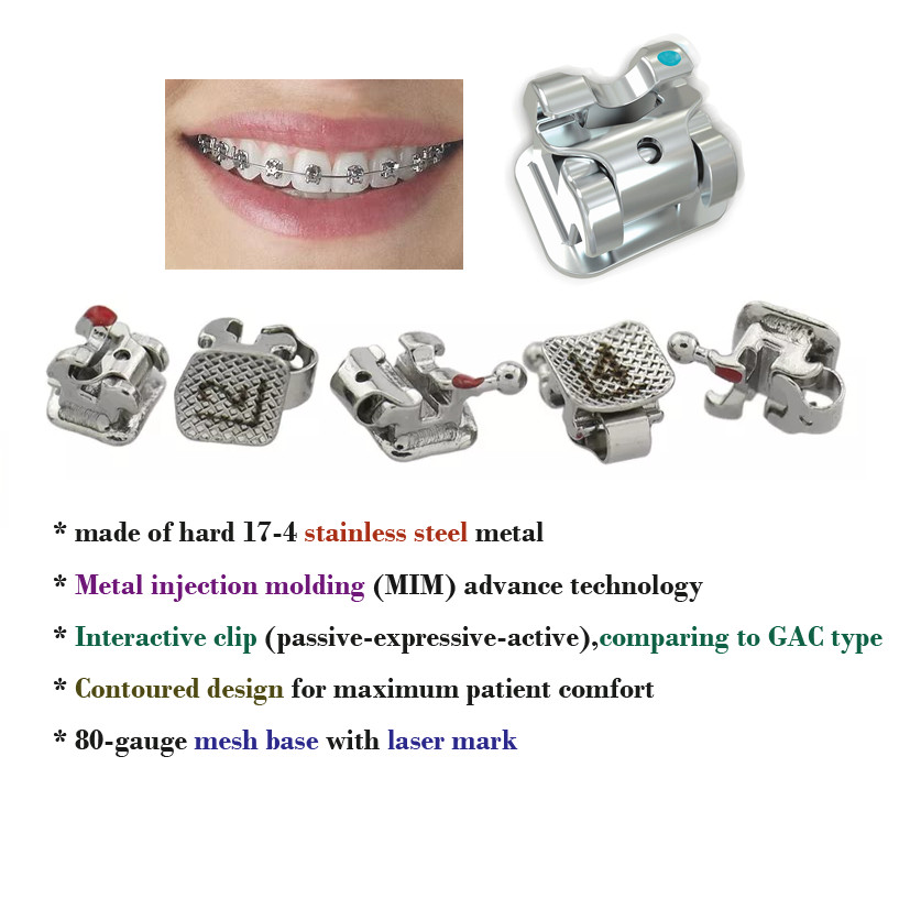 Dental Orthodontic Brackets Mini Self Ligating Metal Roth MBT 022 DAMON Empower