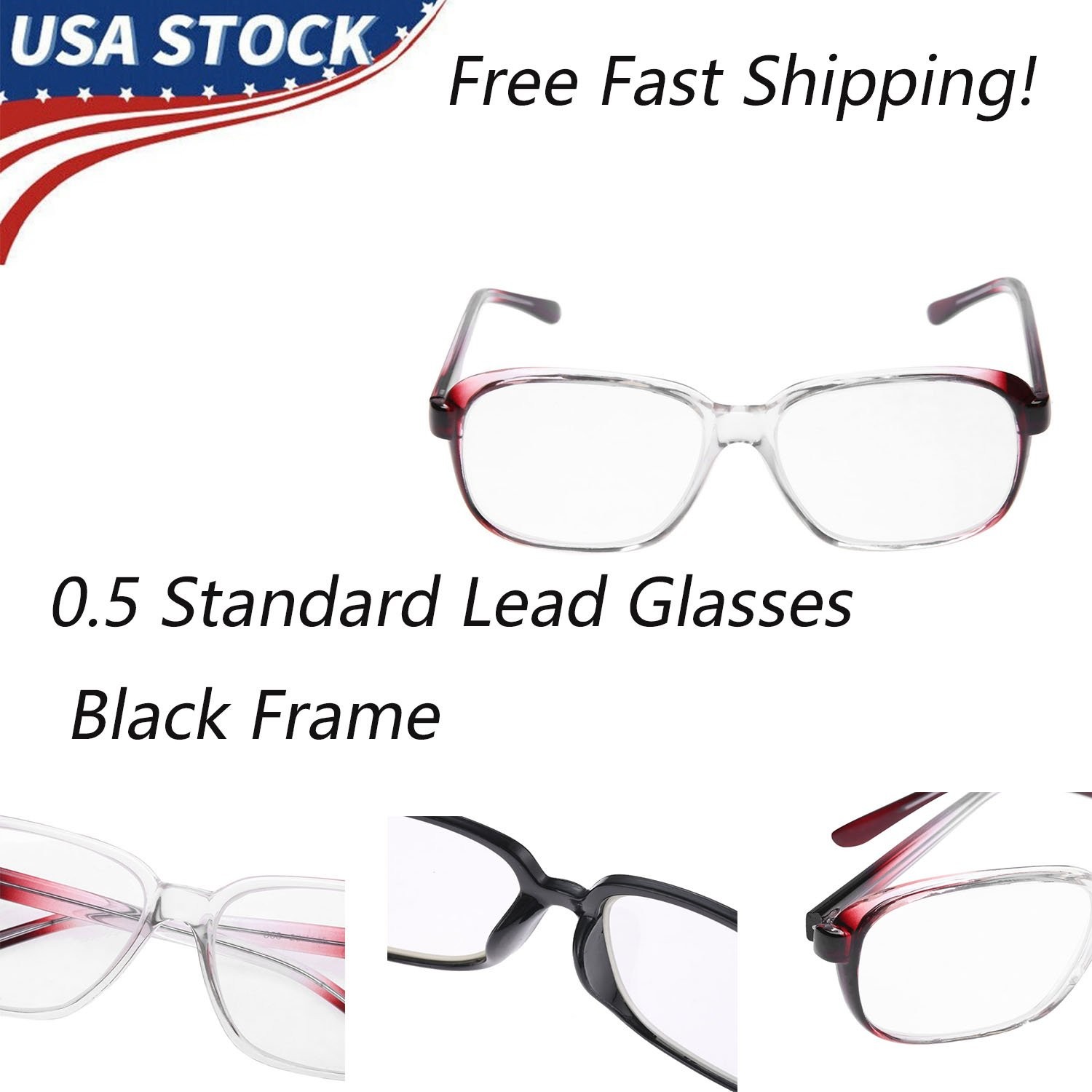 1 Pair 0.5mmpb Lead Glasses for Hospitals X-ray Radiology Radiation Protection