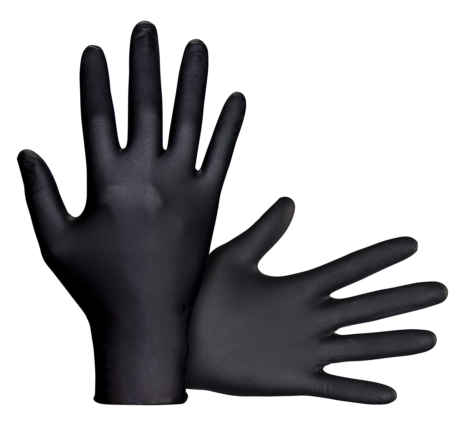 Raven 66518 Safety Powder Free Examination Black Nitrile Gloves – 7 Mil Large