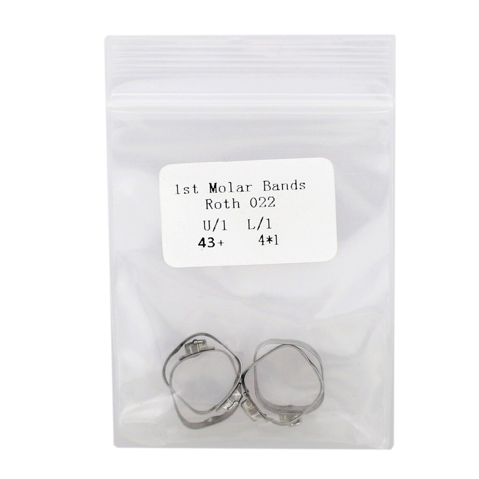 10 Packs Dental Ortho Roth 022 1st Molar Buccal Tube Prewelded Bands U1 L1 29-43
