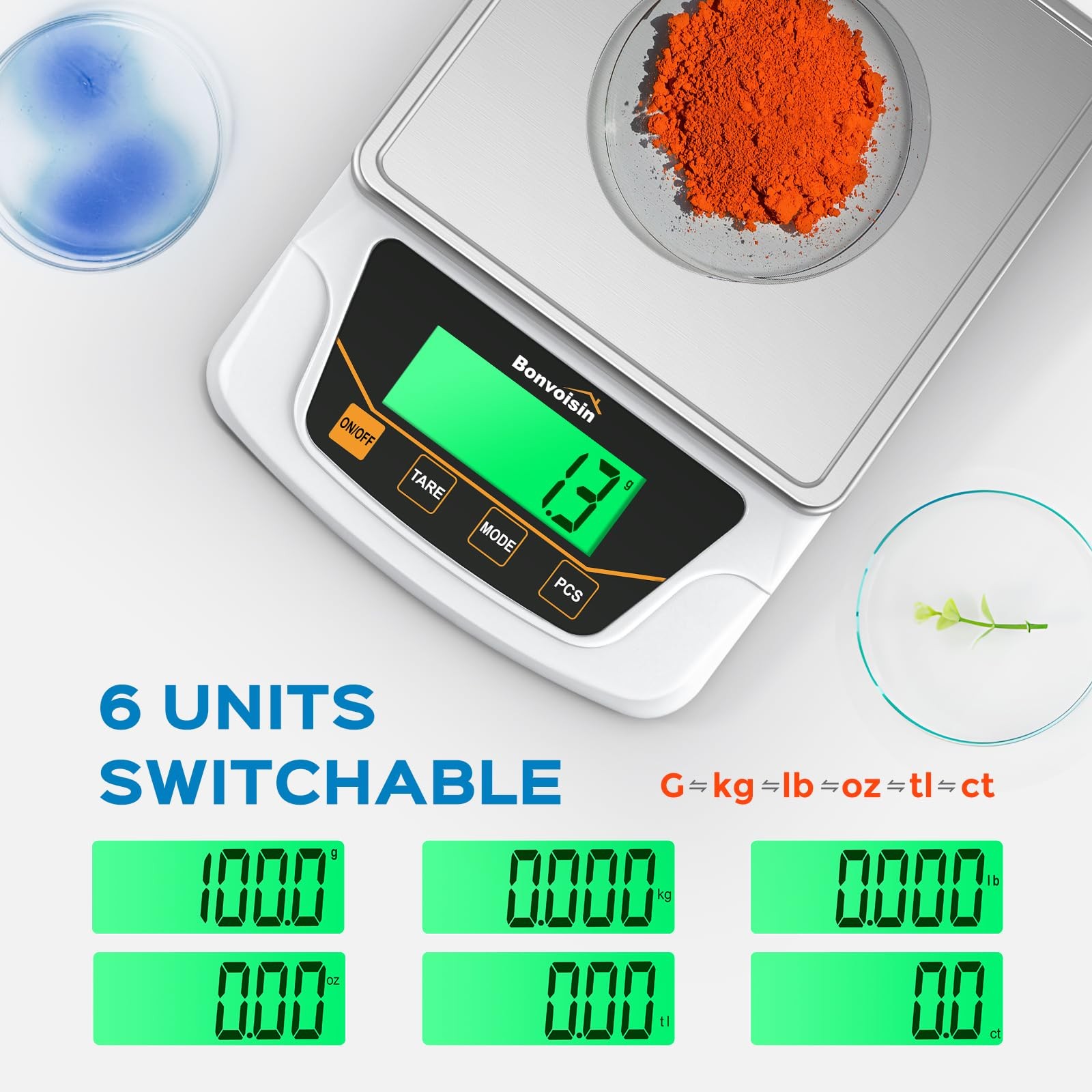 Digital Scale 0.1 Gram Accuracy Precision Lab Scale 6000g Scientific Digital …