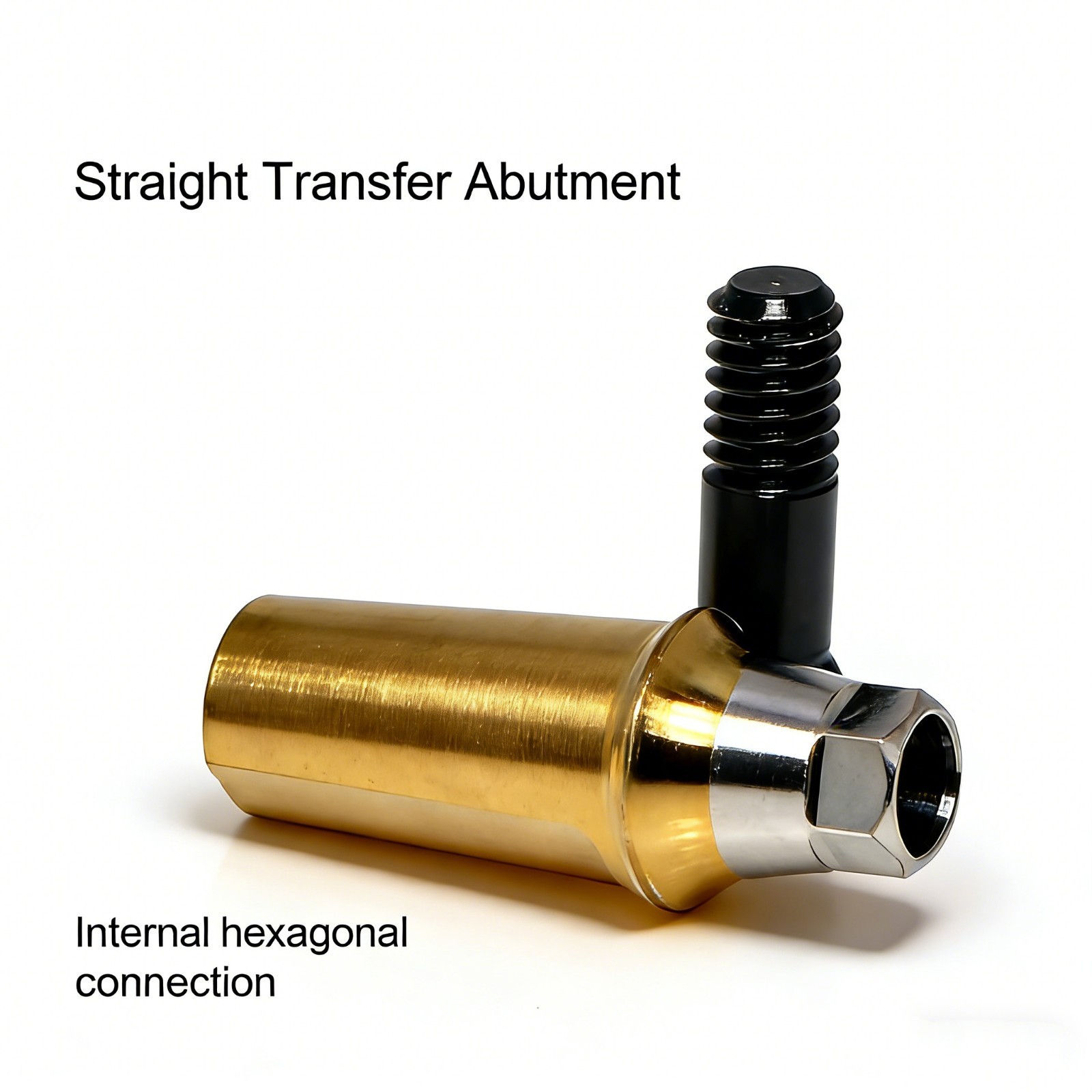Hiossen ET Straight Ti Cemented Abutment M/S Hex 2.1/2.5mm Conical Replica Screw