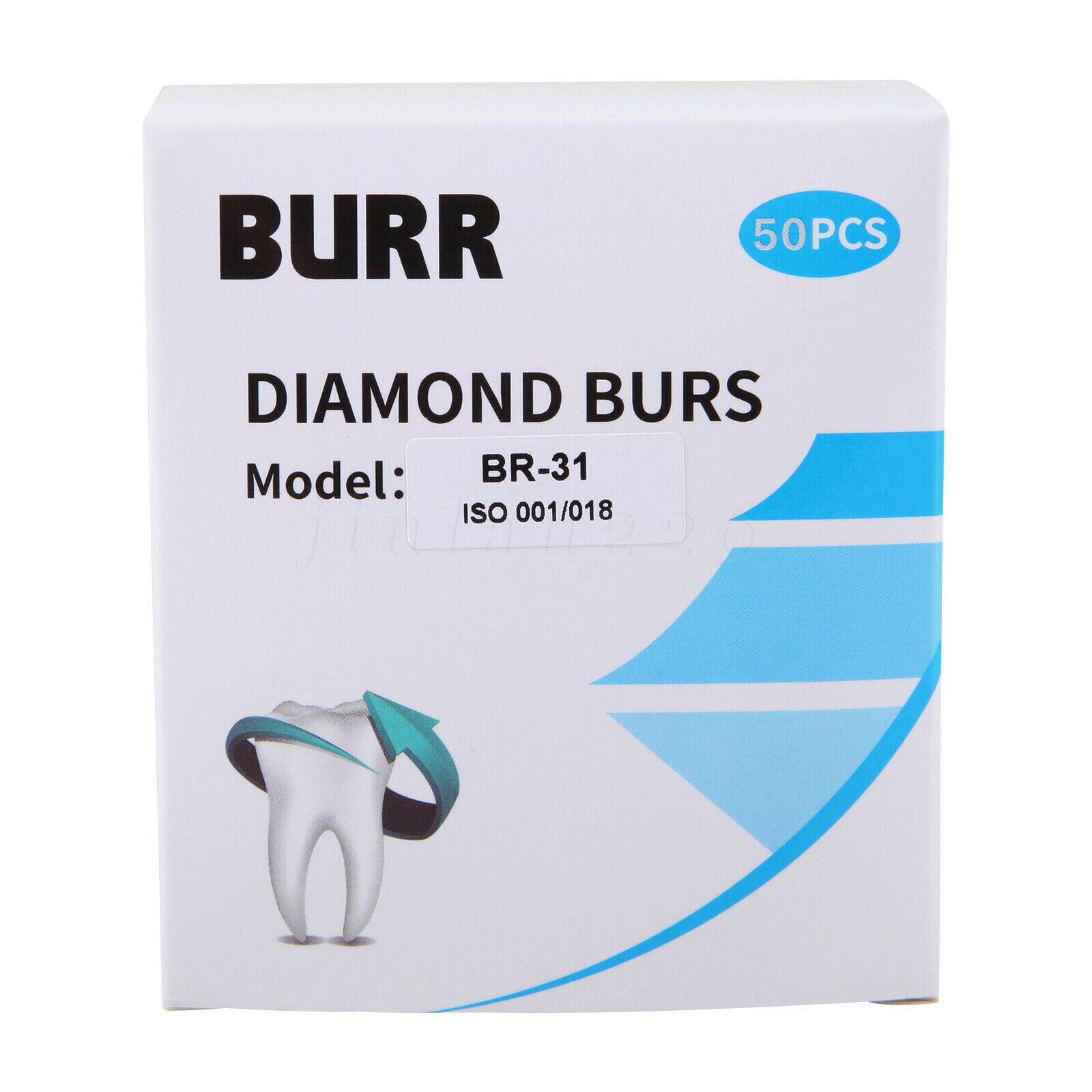 100pcs Dental Diamond Burs for High Speed Handpiece Friction Grip Burs 1.6mm USA