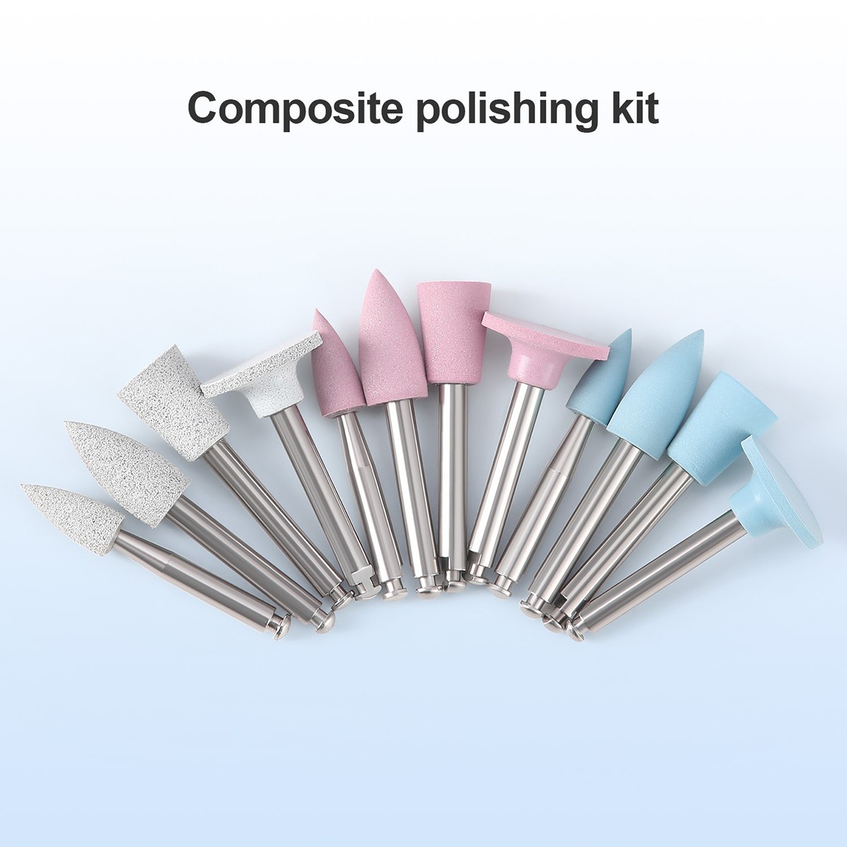 Dental Silicone Composite polishing kit Coarse Medium Fine RA For Contra Angle