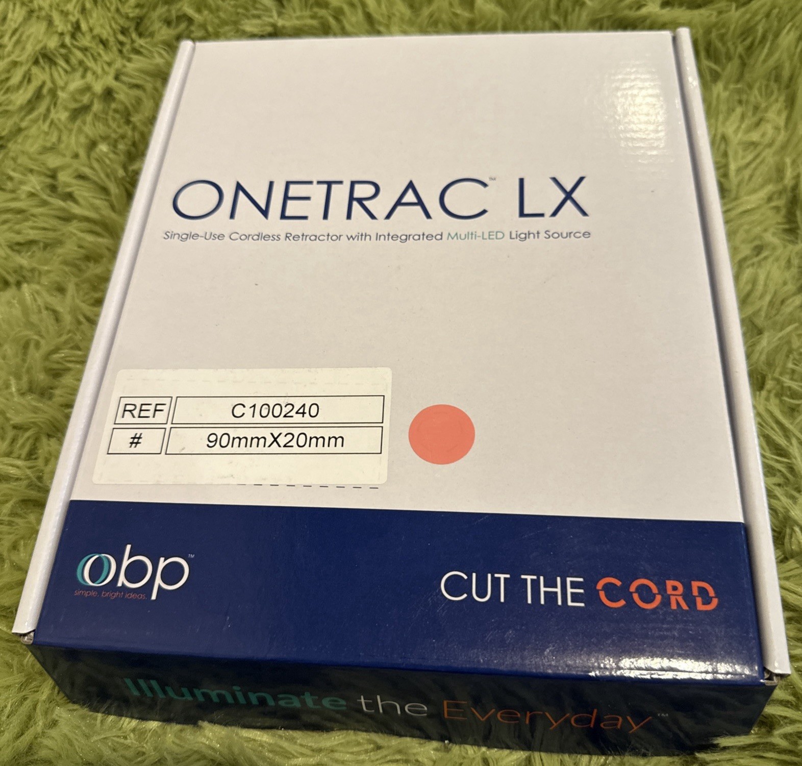 OBP ONETRAC LX SINGLE CORDLESS RETRACTOR INTERGRATED LED LIGHT 90x20mm (In Date)