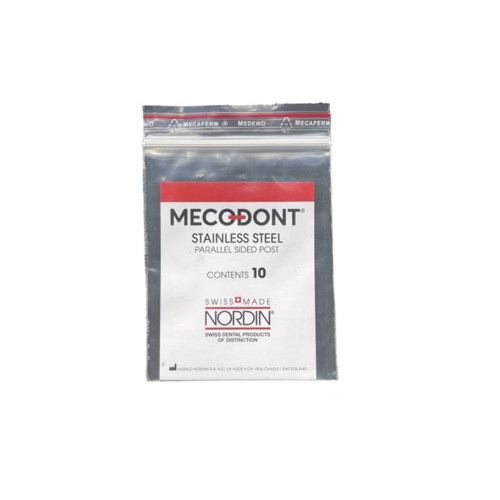 MECODONT Dental Titanium Parallel Sided Vented Post 10/Pk Refill by NOR (Dental)