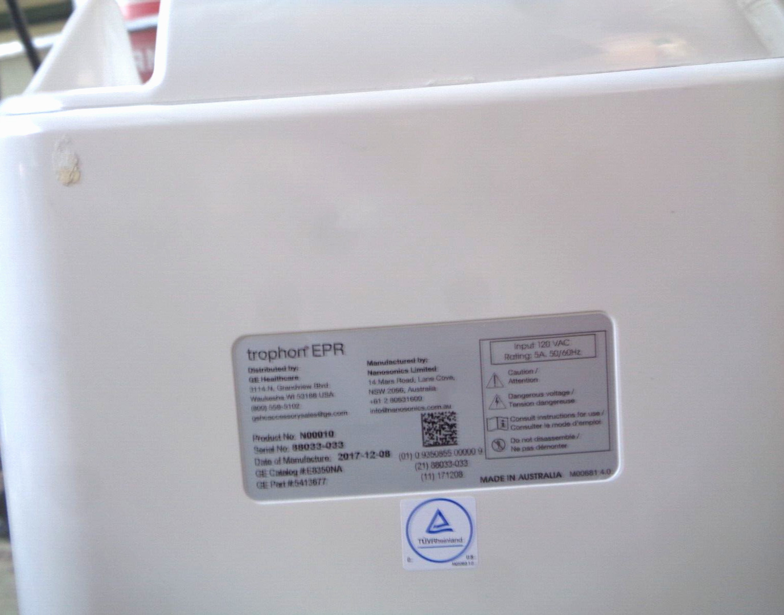 Nanosonics Trophon2 N05000 Ultrasonic High Level Disinfection System & Printer