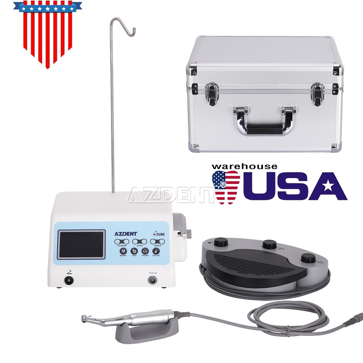 AZ Dental Implant system/2in1 implant motor Bone Cutter & 20:1 LED Contra Angle