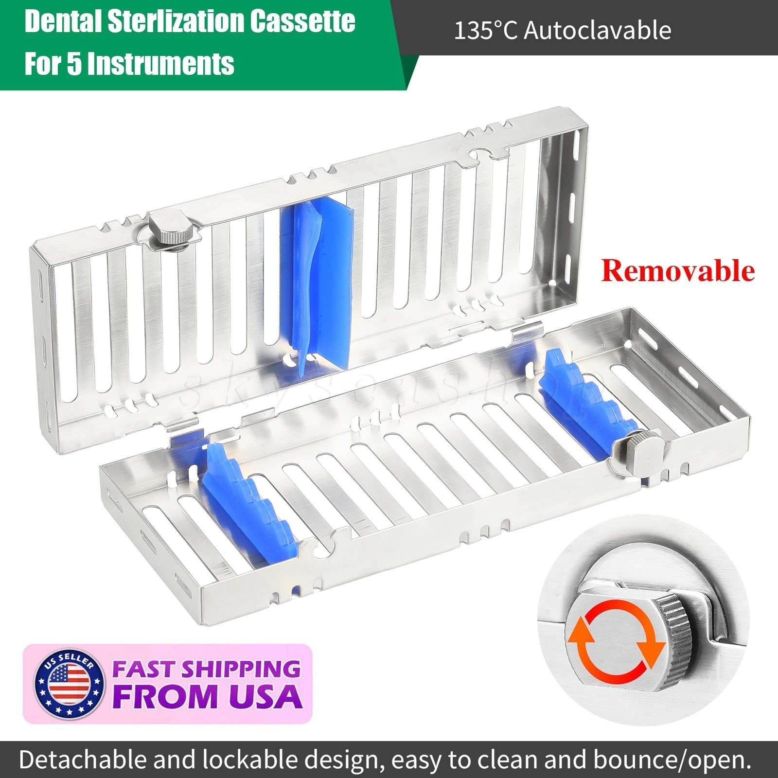 Dental Sterilization Rack Surgical Autoclavable Sterilization Disinfection Box