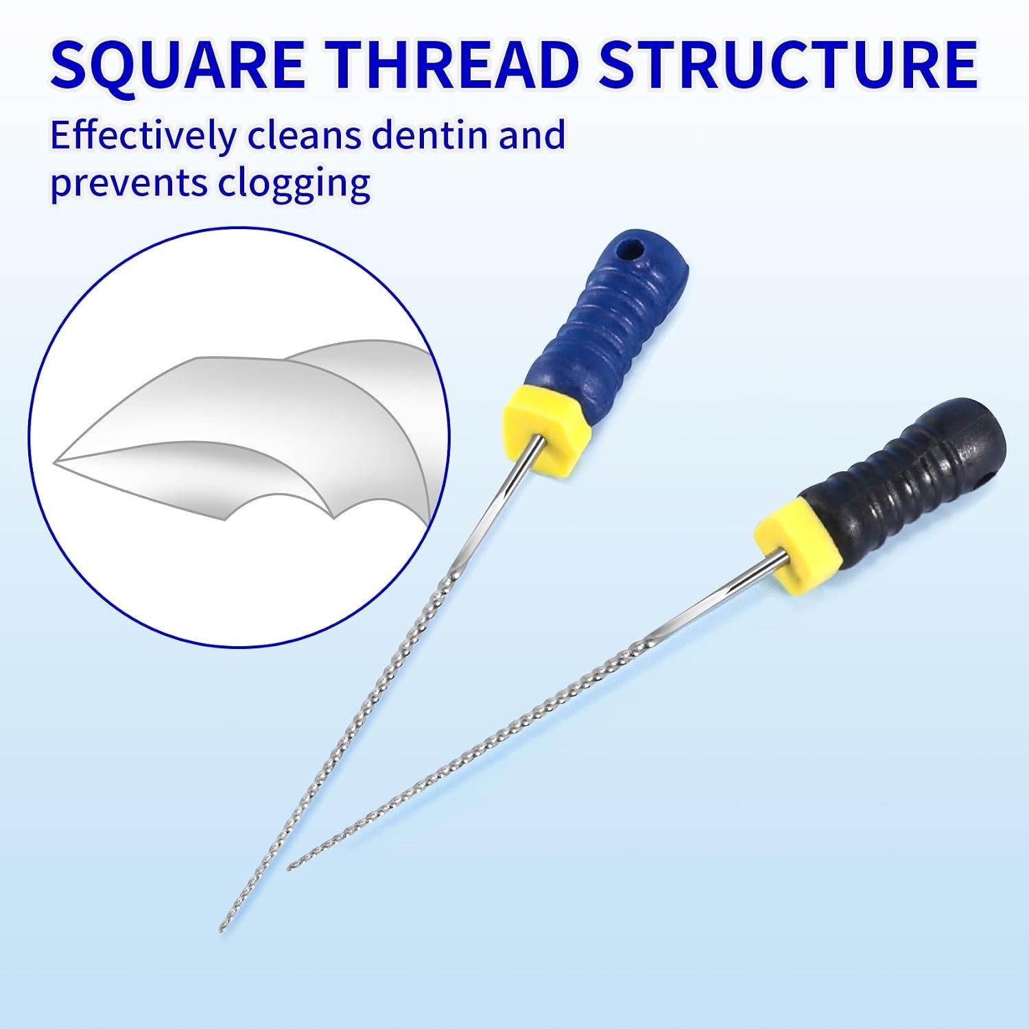 6 Pcs 25mm K-Files – Unbreakable Stainless Steel Files for Root Canal Efficiency