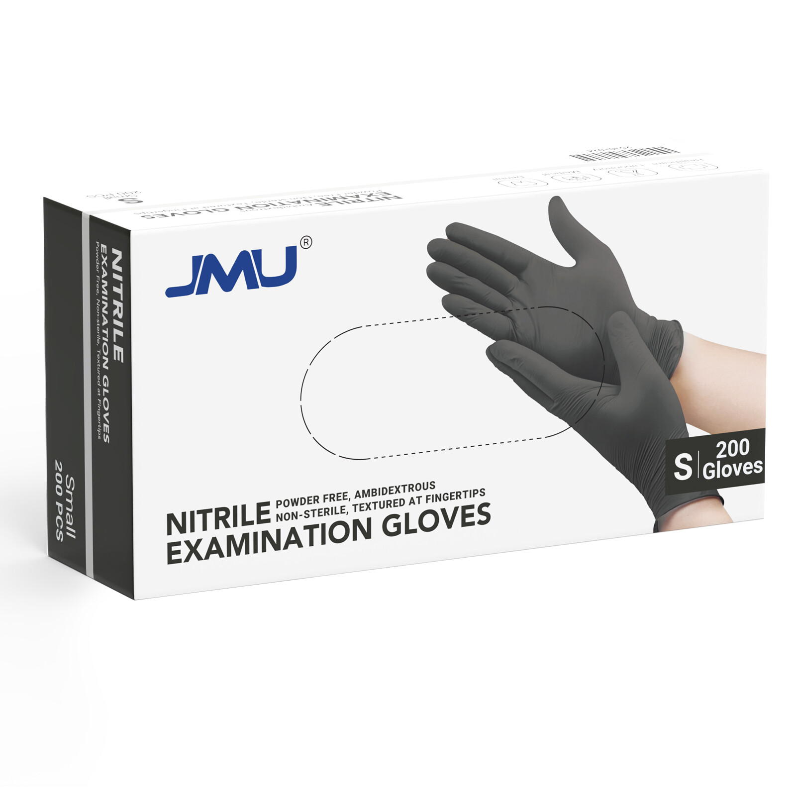 2000pcs 3.5Mil Disposable Nitrile Medical Exam Gloves Powder-Free Non-Sterile S