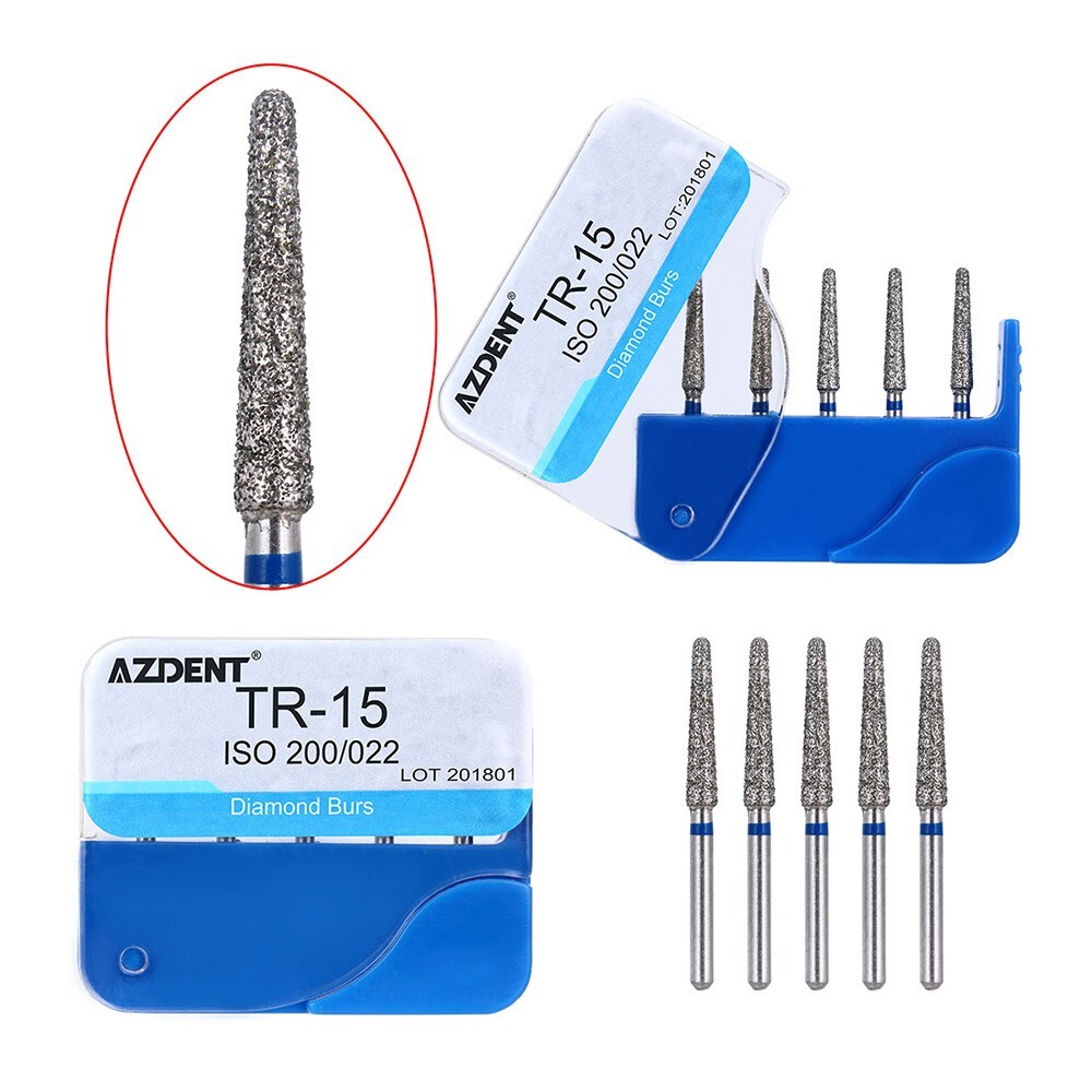 【USA】100Pcs Dental Diamond Friction Grip Burs For High Speed Handpiece