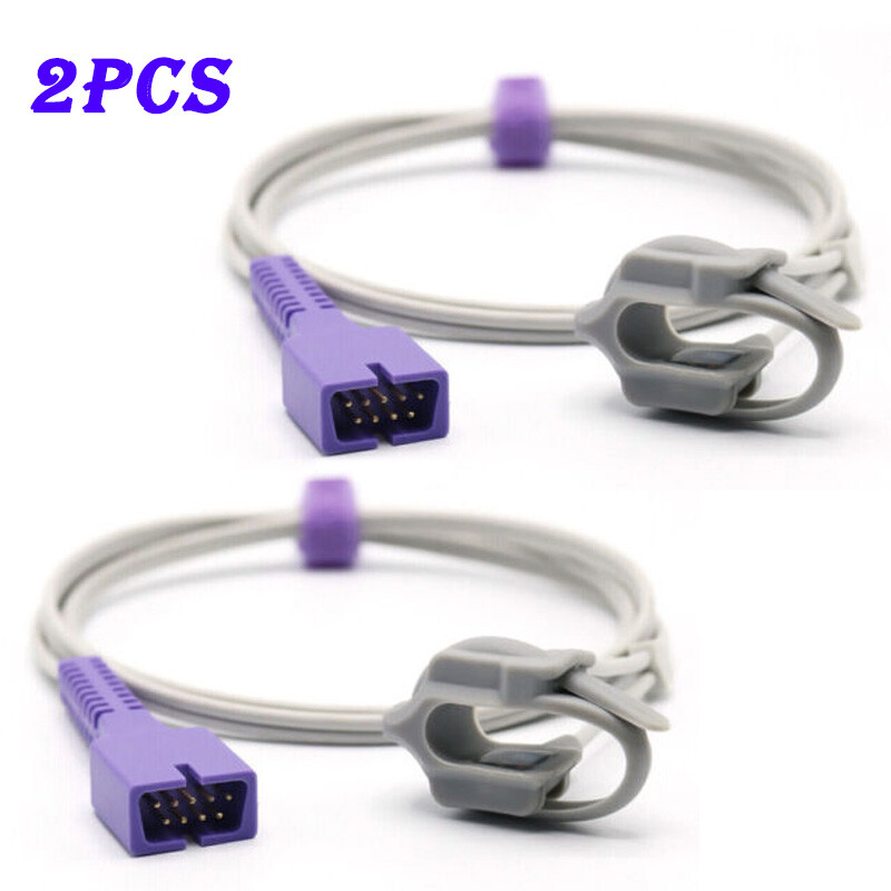 2pcs-Compatible with DS-100A OxiMax Neonate wrap 3.2ft DB9 Pin Spo2 Sensor New！