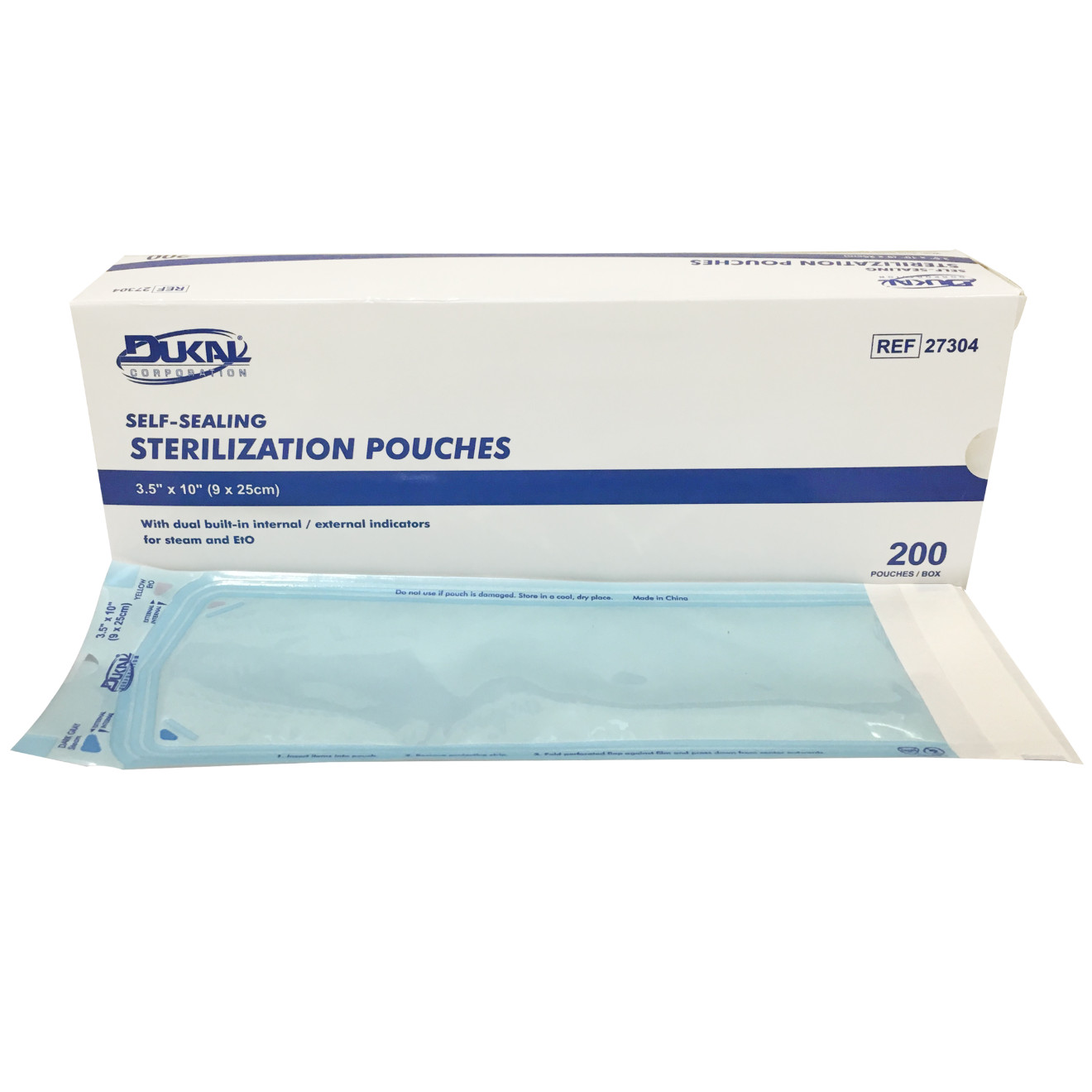 Dukal Self-Sealing Autoclave Sterilization Pouches, 3.5″ x 10″ – Box of 200