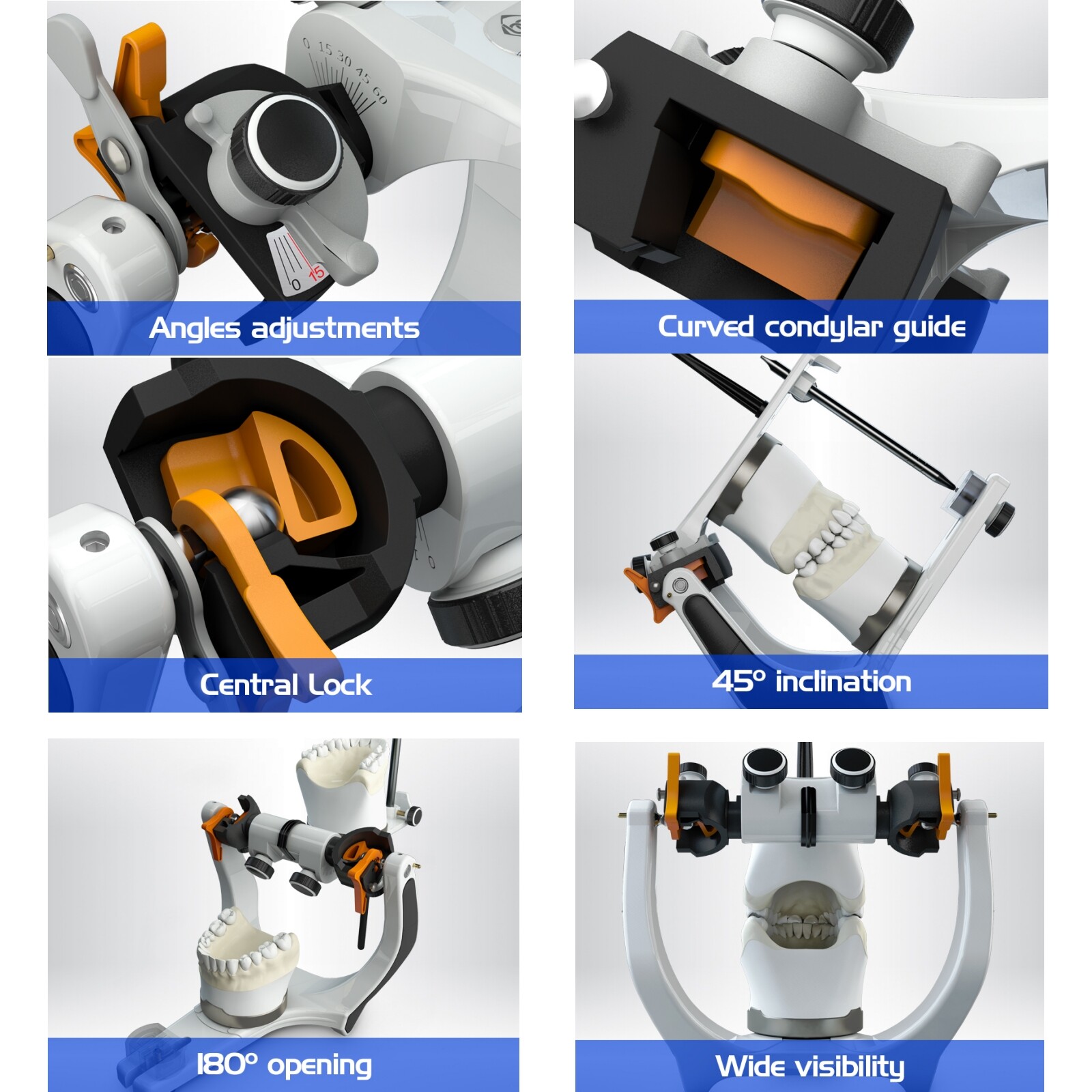 BIOART Dental Semi-Adjustable Articulator A7 Plus w/Elite Facebow Made in Brazil