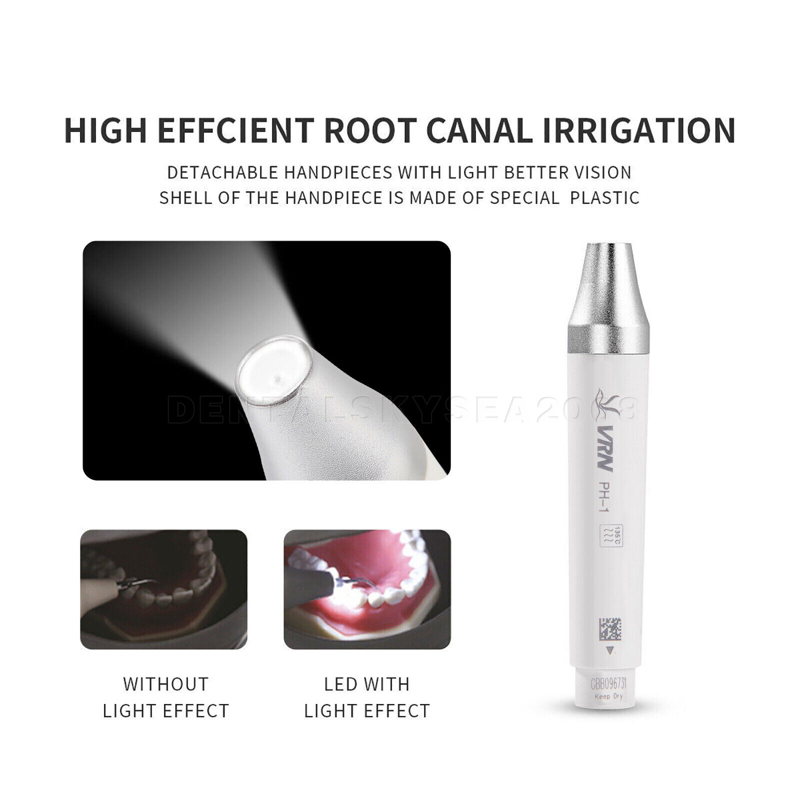 VRN-A8 Dental Wireless Ultrasonic Piezo Scaler w/LED Ultrasonic Scaler Handpiece