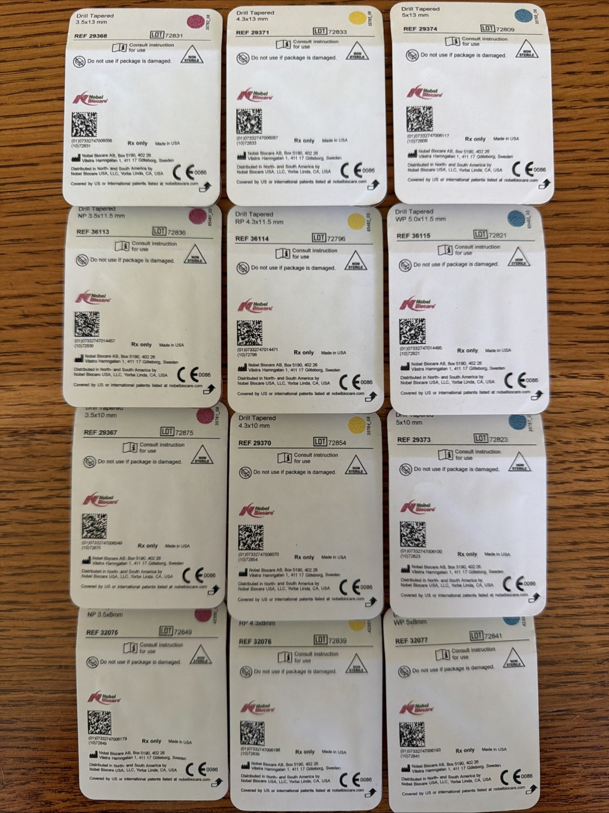 Nobel Biocare Drill Tapered 3.5, 4.3 and 5.0 8-13mm