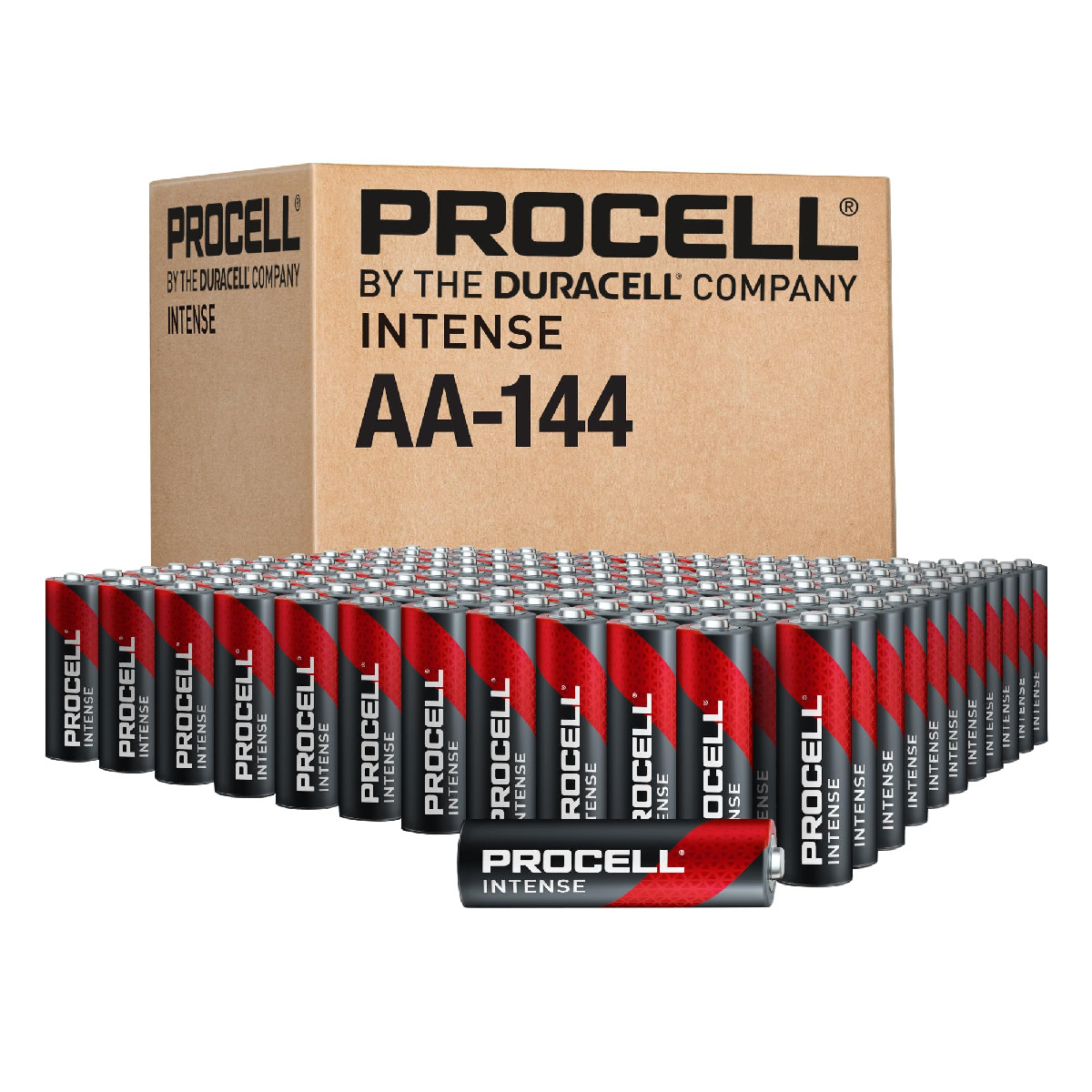 Procell Intense Aa High-Performance Alkaline Batteries 144 Pack 10-Year Shelf
