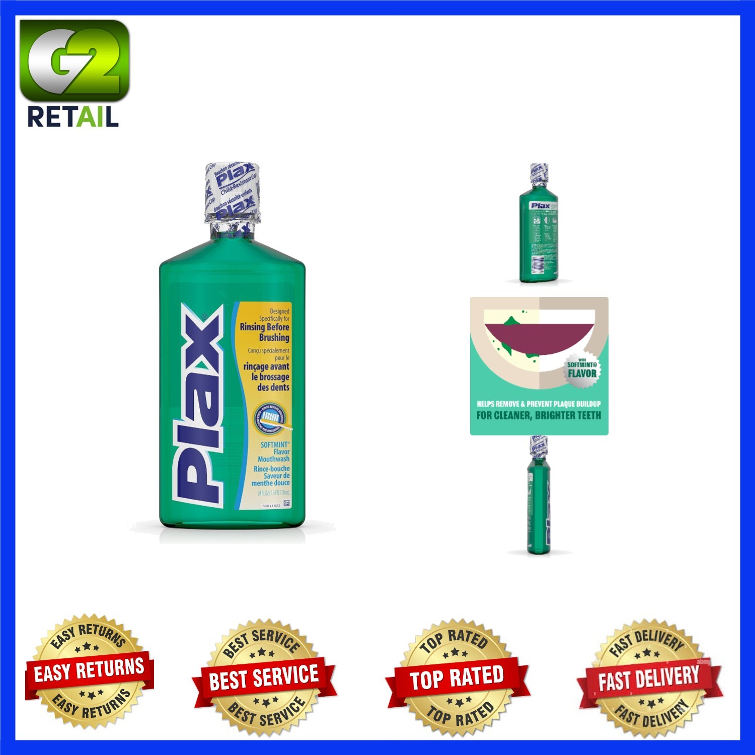 24 Ounce Advanced PreBrushing Dental Rinse – Clinically Proven Plaque Control