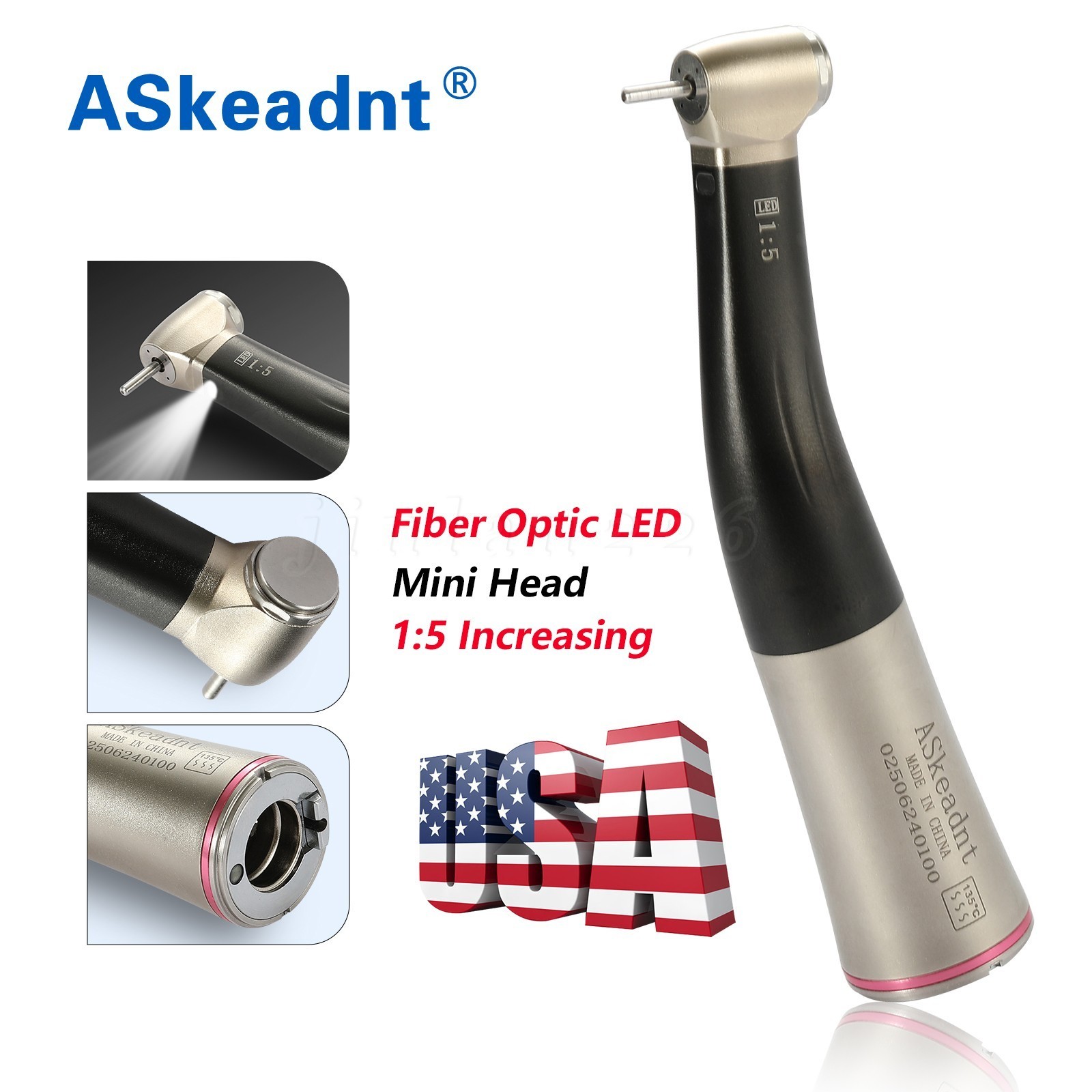 Dental Brushless LED Electric Micro Motor /1:1 1:5 1:4.2 Contra Angle Handpiece