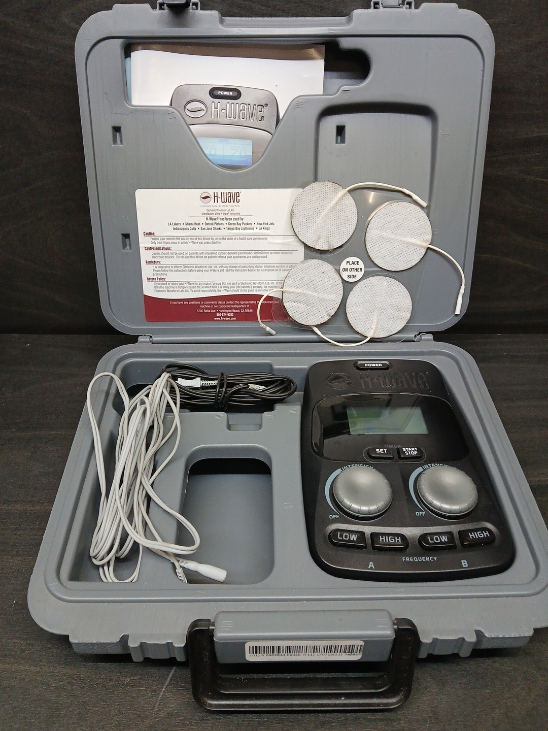 H-Wave H4 2 Channel Handheld Unit Lead Wires *UNTESTED*