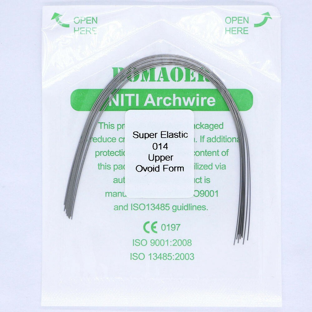 100×Dental Orthodontic Super Elastic Niti Round Arch Wire Ovoid Form 014 Upper